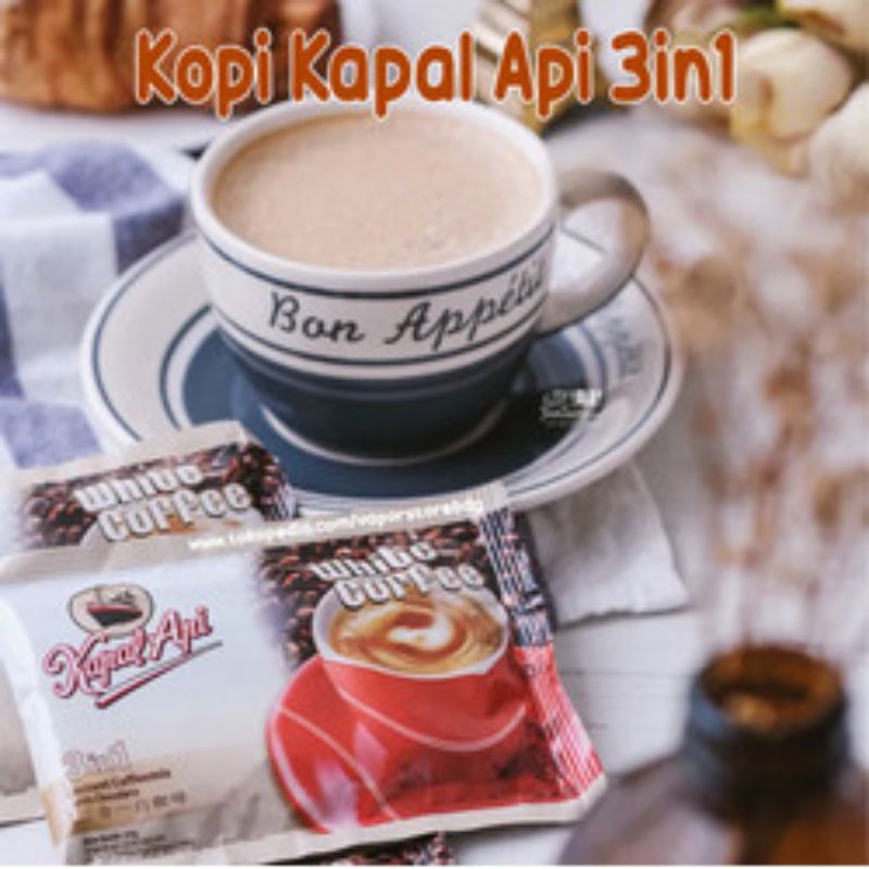 

Kapal Api White Coffee 1 Pack Isi 12 Sachet Kopi Kapal Api White Coffee 3in1