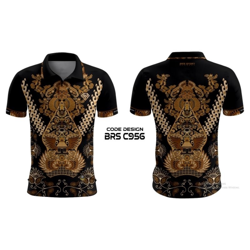 KAOS POLO BATIK FULL PRINTING TERBARU/JERSEY POLO BATIK FULL PRINTING KUSLITAS PREMIUM