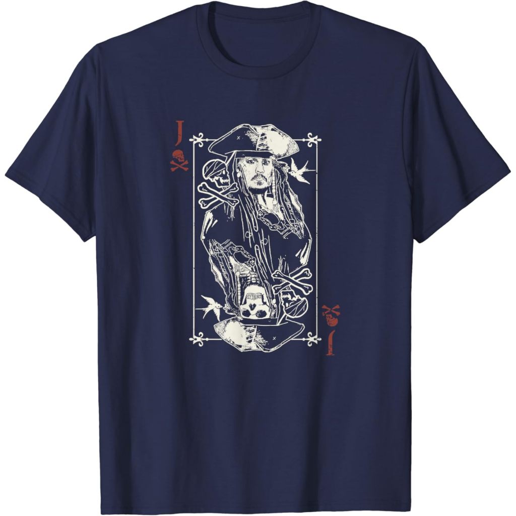 aju Dewasa Pirates of the Caribbean - Jack Sparrow T-Shirt Fashion Pakaian Atasan Kaos Laki Pria Wan