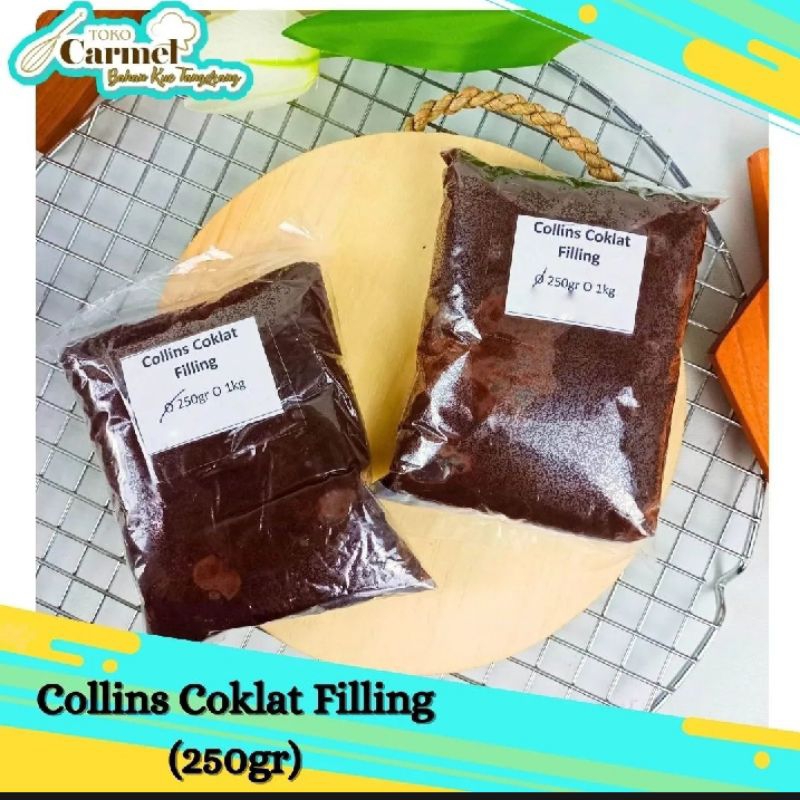 

250Gram Selai Coklat Murah Cokelat Collins coklat fillling Roti Ekonomis Kemasan Ecer 250 gr