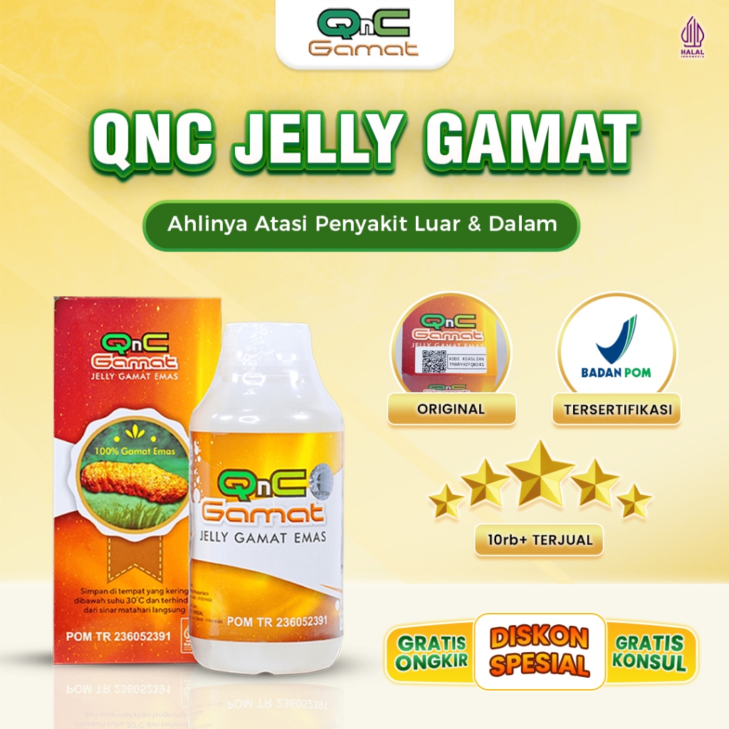 Qnc Jelly Gamat Original Ekstrak Teripang Emas Asli  Q N C Jeli Jely Jel Li zeli Gammat