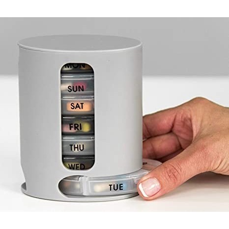Tempat Obat harian untuk waktu seminggu Pill Pro Organizer