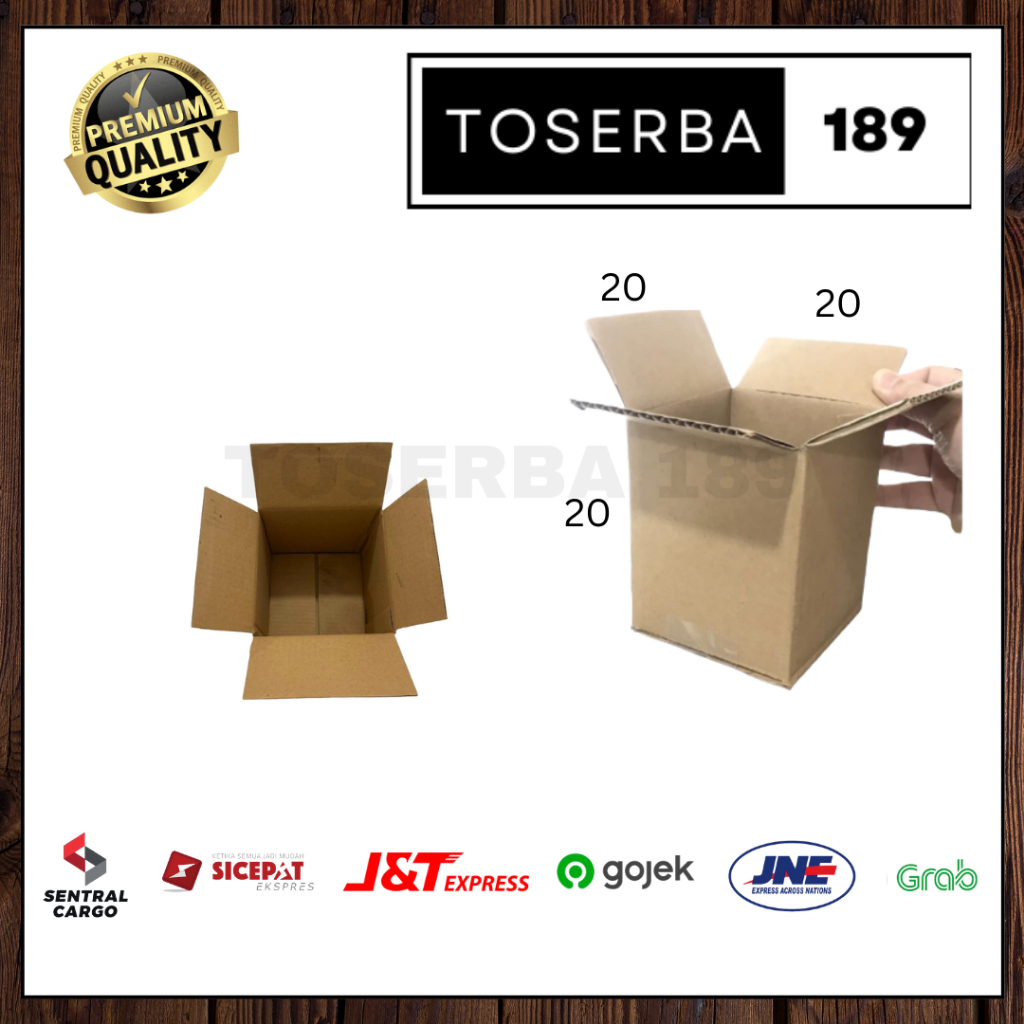 

kotak kardus box packing uk 20x20x20 SHEET POLOS