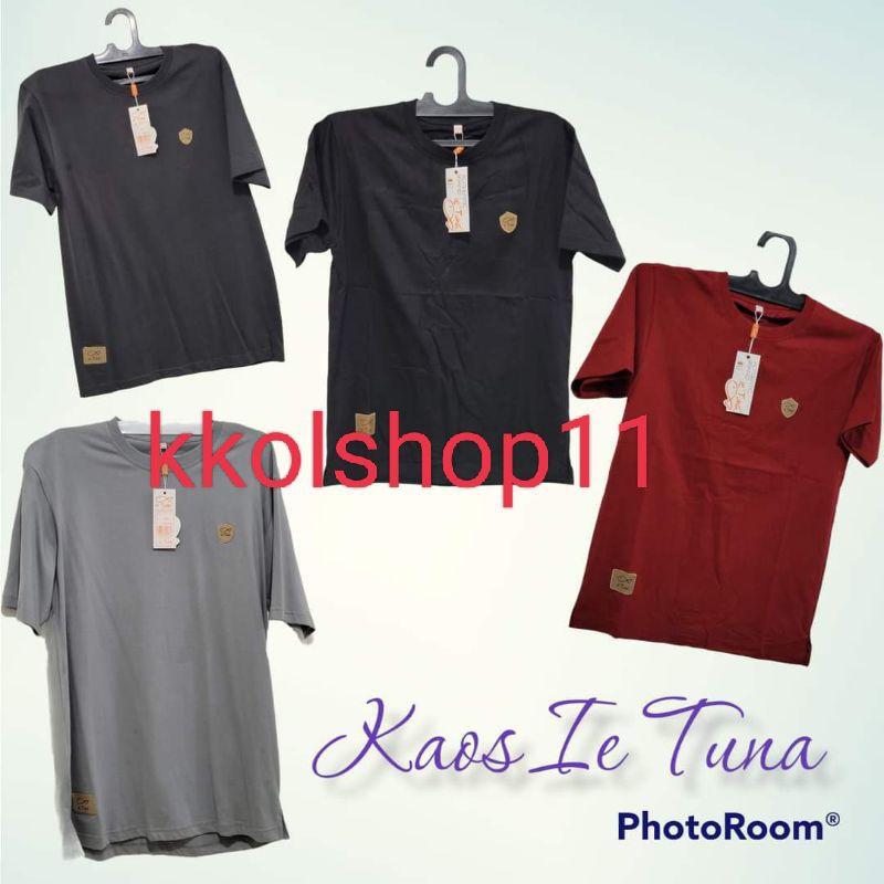 KAOS POLOS PREMIUM LENGAN PENDEK IE TUNA COMBED 24S SOFT PRIA KAOS OBLONG IE TUNA ORIGINAL
