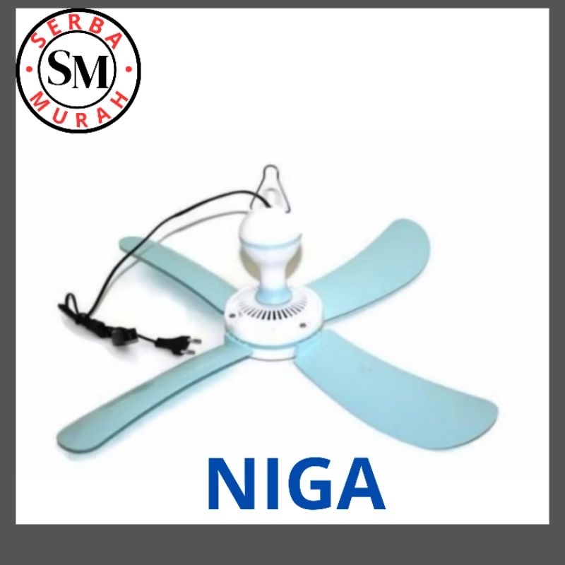 Kipas Angin Gantung Niga 20 Watt Sayap 4 Baling mini fan