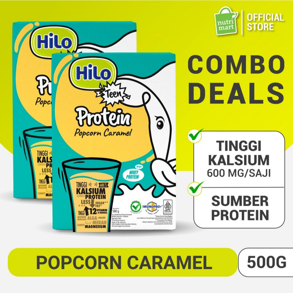 

Twin Pack - HiLo Teen Popcorn Caramel 500g - Susu Tinggi Kalsium Lebih Rendah Lemak