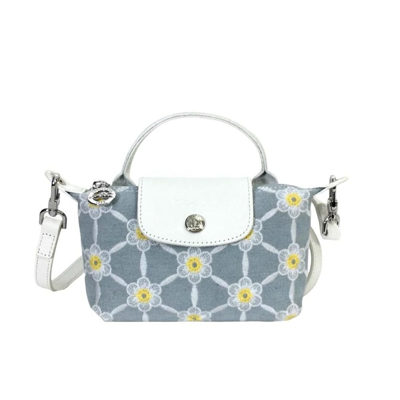 Longchamp Le Pliage Marguerites Pouch With Handle