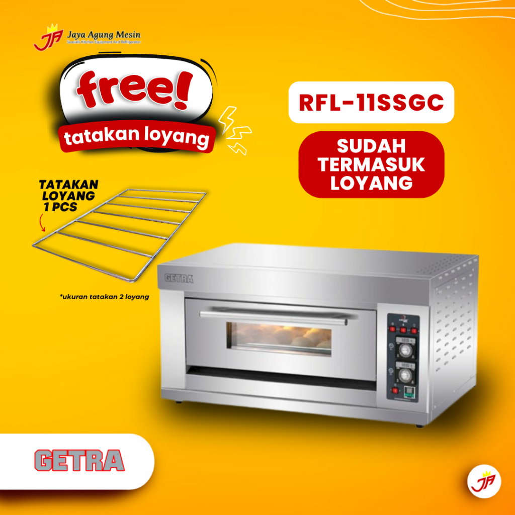 Oven Getra RFL-11SSgc/Oven RFL 11SSGC Getra/Oven RFL-11SSGC Getra/Oven 1Deck 1 loyang Getra