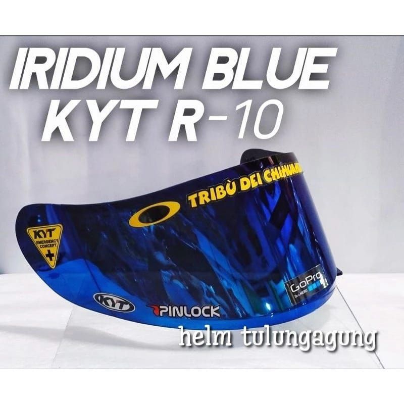 flat visor kyt r10 kyt rc7 kyt k2r iridium blue free stiker visor