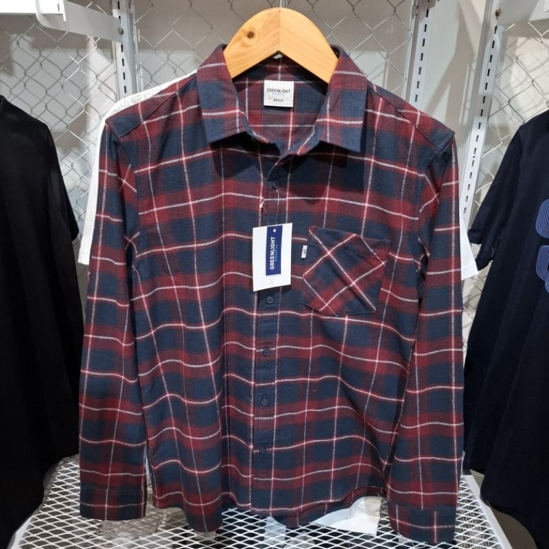 GREENLIGHT Kemeja Pria Flanel Original