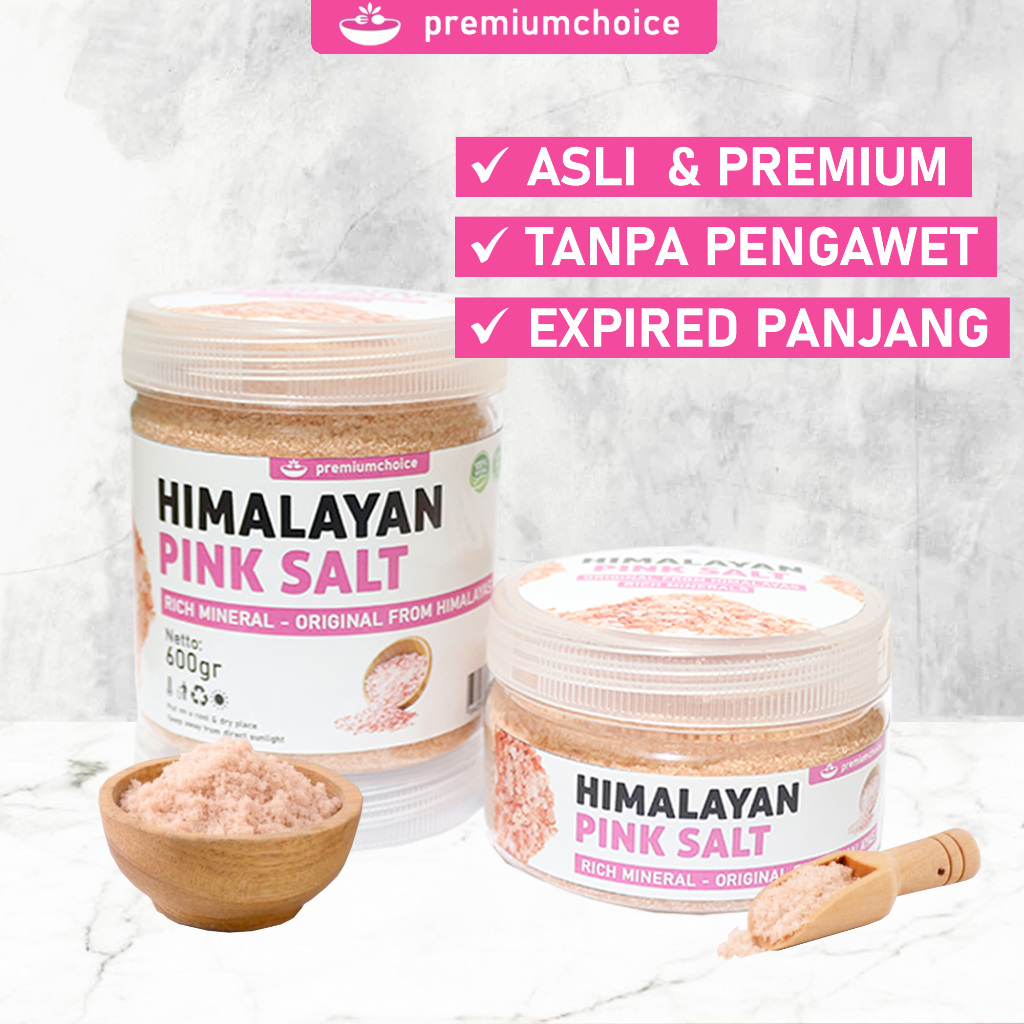 

GARAM HIMALAYA Asli Pink Himalayan Salt Organik Natural Super Fine Untuk Diet JSR Keluarga Sehat