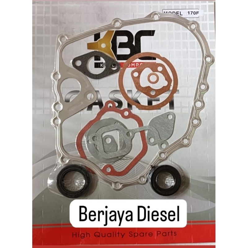 170F paking set/gasket kit untuk mesin KAMA type 170F