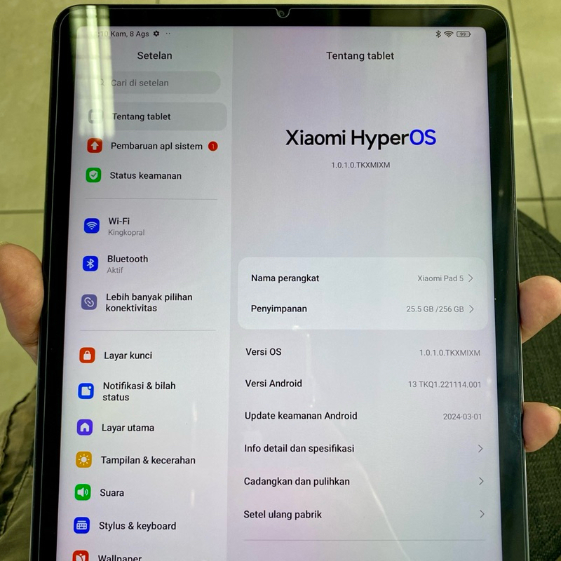 xiaomi mi pad 5 mipad ram 6 / 256 gb fullset ori