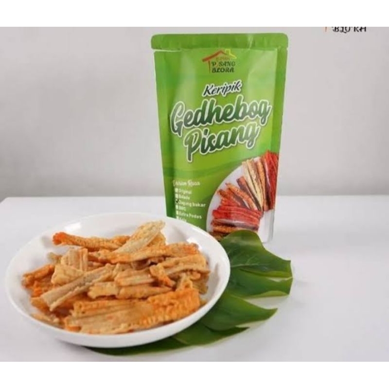

keripik gedebog pisang atau keripik pelapah pisang