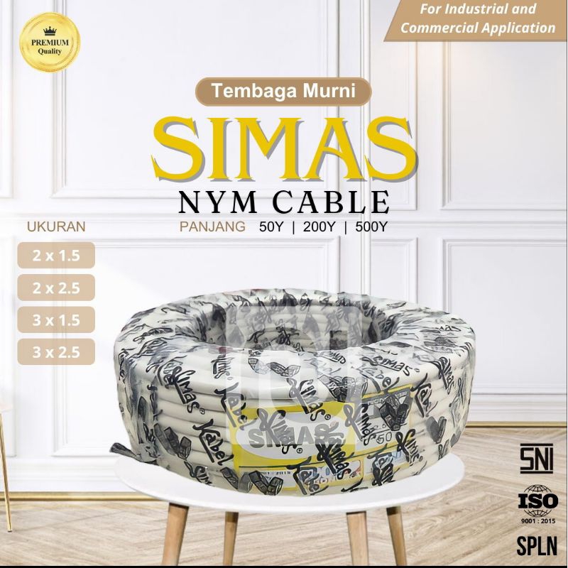 Kabel listrik NYM 3x2,5 simas kualitas Eterna