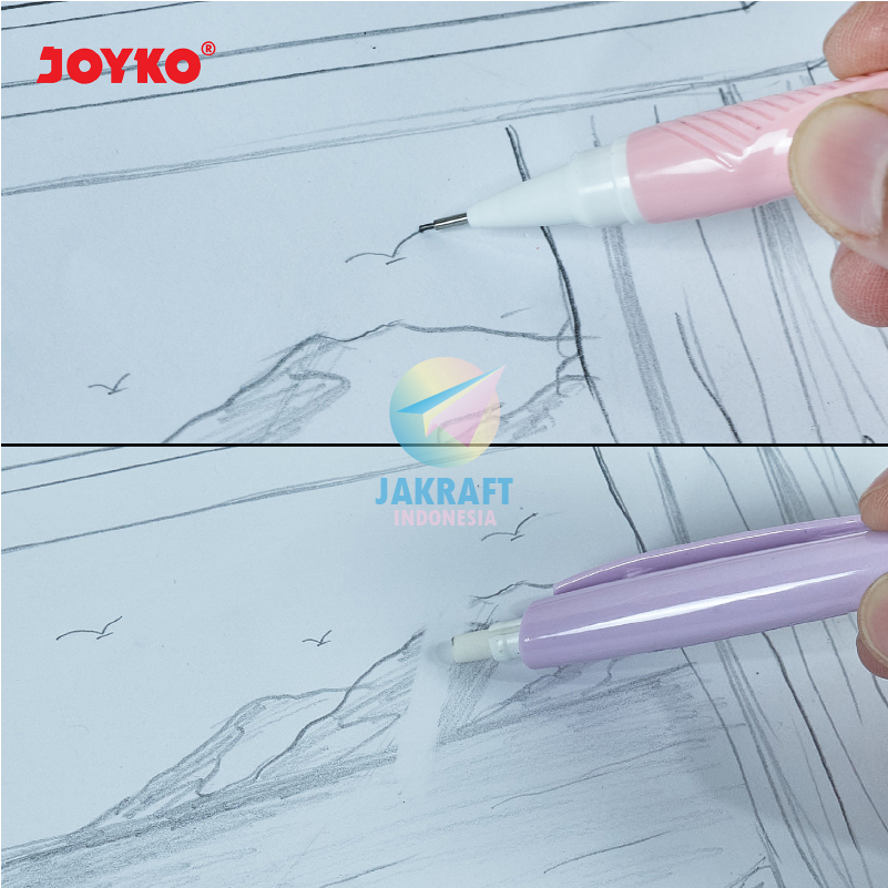 

(12 Pcs) Grosir Pensil Mekanik 2B JOYKO MP-52 Pastel Color 0.5 Mm Retractable Mechanical Pencil Pack