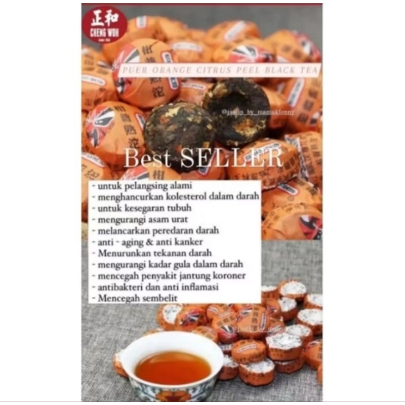 

Cheng woh Orange Pu er Tea isi 25-27 Teh Pelangsing Pu Er