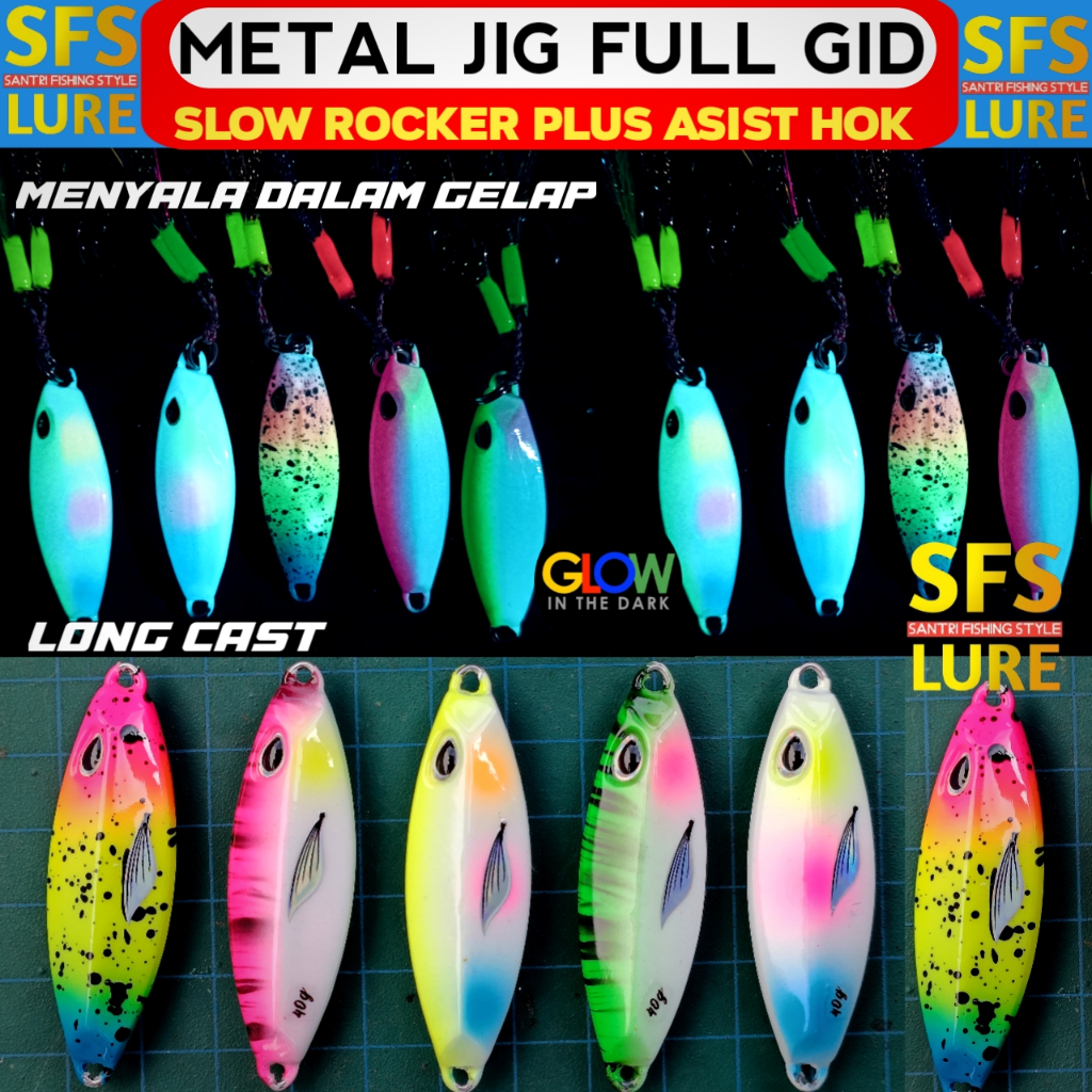 METAL JIG PLUS KAIL FUL GID 40gram 30gram 20gram metal jig 30gram micro jig plus kail slow rocker