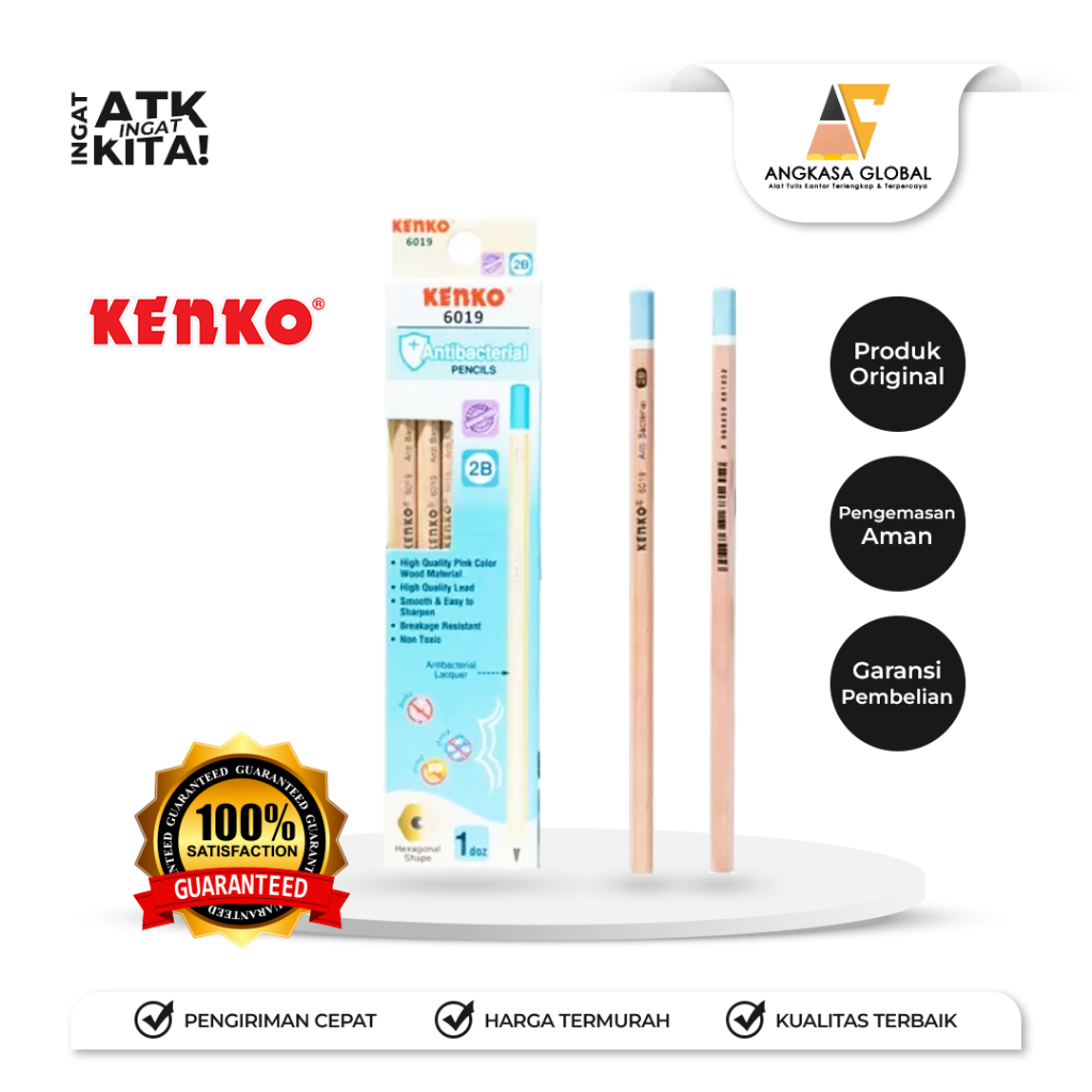 

KENKO PENSIL ANTI BACTERIAL 2B 6019 (1LSN/ 12PCS)