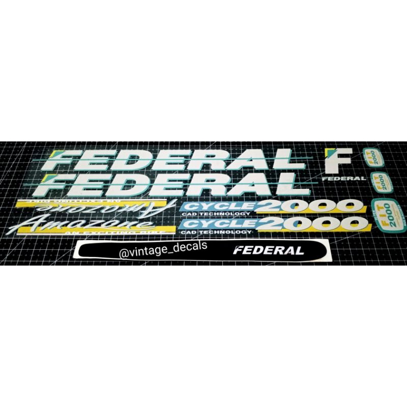 sticker sepeda FEDERAL AMAZONE fit2000