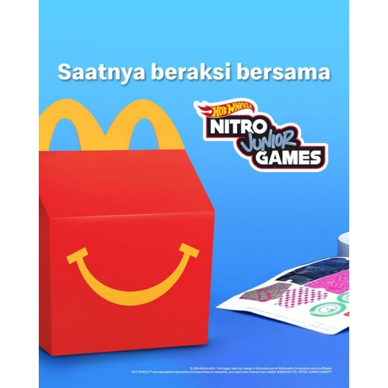 Mainan Happy Meal Mcd McDonald's Hotwheels Nitro Junior Games