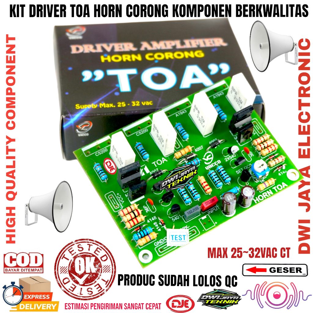 Kit Driver Amplifier Horn Corong Toa Vacco
