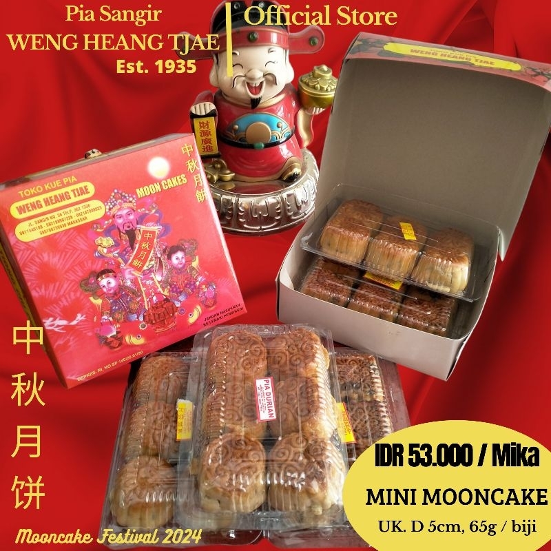 

Mini Mooncake Kue Bulan (Isi 2 Kotak Mika) / Pia Sangir Wengheangtjae