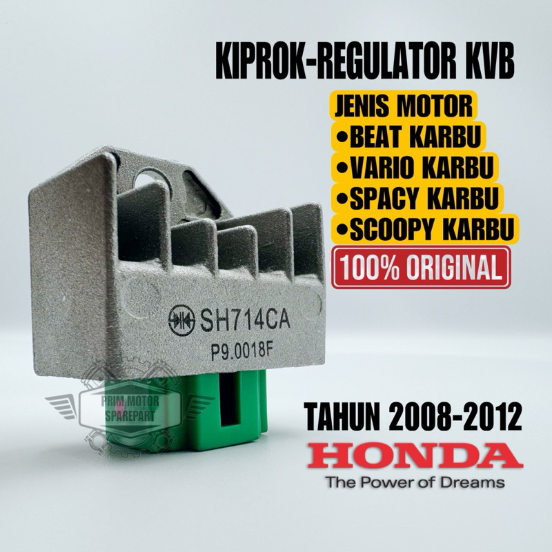 ORIGINAL KIPROK REGULATOR KVB BEAT KARBU, VARIO KARBU, SCOOPY KARBU, SPACY KARBU KUALITAS ASLI 100%