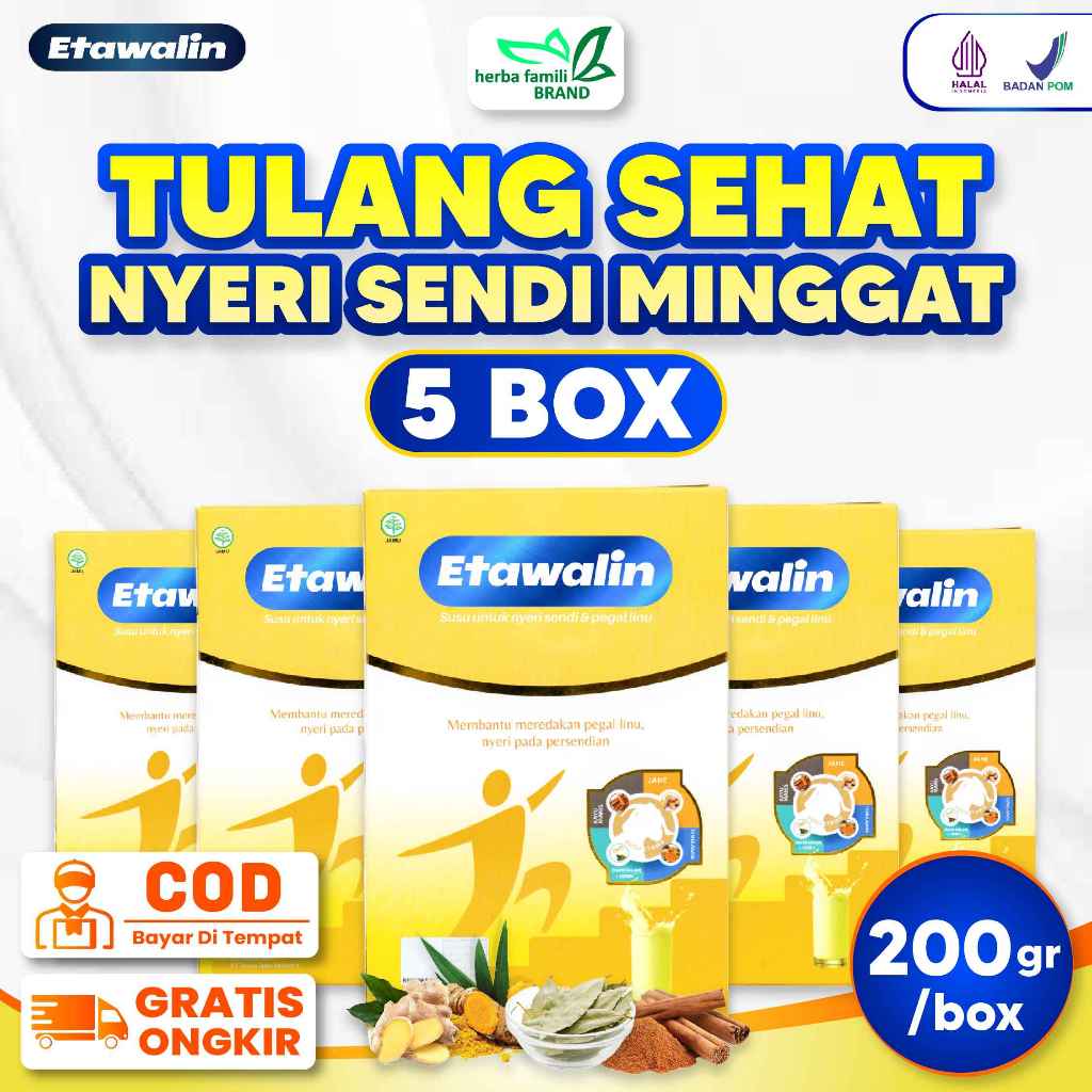 [DISTRIBUOR RESMI] 5 box ETAWALIN 100% ORI - SUSU KAMBING ETAWALI ATASI MASALAH NYERI SENDI