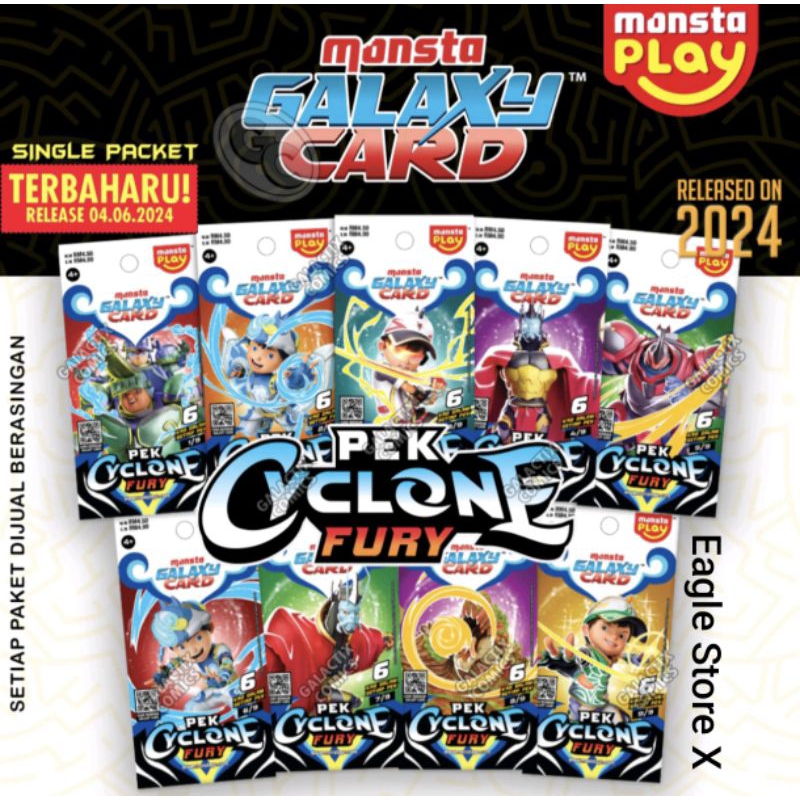 Boboiboy Galaxy Card Pek Cyclone Fury Satuan