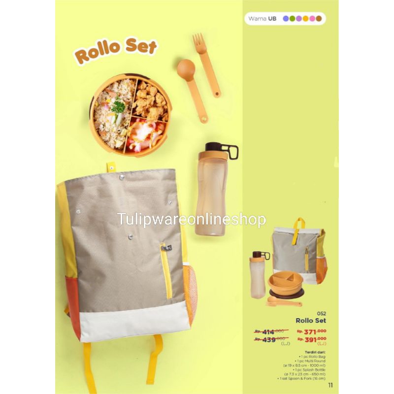 paket bekal rollo set Tulipware