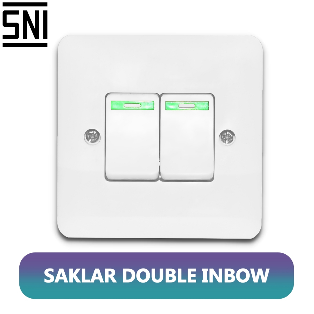 Saklar Engkel Double Inbow Ganda Tanam Dinding IB VISICOM VS 902 VS-902 VS902