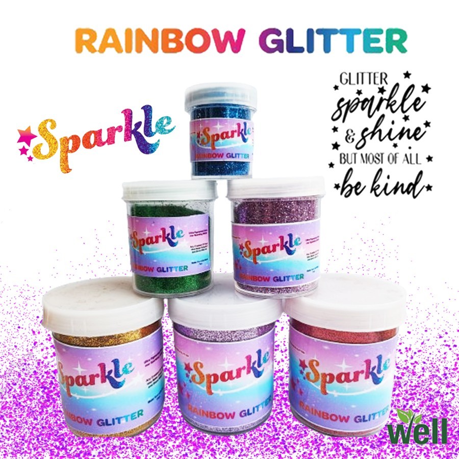 

Gliter Bubuk Warna Gliter Bubuk Hiasan Dust Sparkling Powder Serbuk Bubuk Gliter Gold Warna Warni Sablon Pernak Pernik DIY Kerajinan Kesenian Art Prakarya 20ml 50ml 100ml Gliter Serbuk Serbaguna