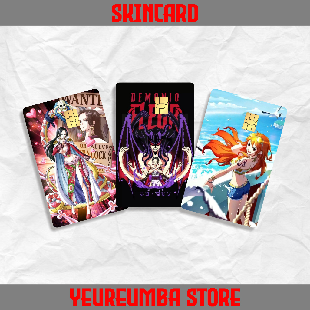 

STIKER ATM STIKER KARTU ATM ANIME ONEPIECE NICO ROBIN NAMI DAN BOA HANCOCK ANTI GORES TINGGAL TEMPEL