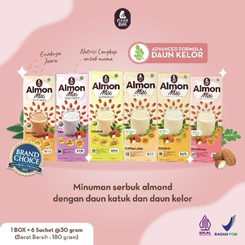Almon Mix Susu Almond Milk + Katuk | ASI BOOSTER MAMA BEAR ALMOND