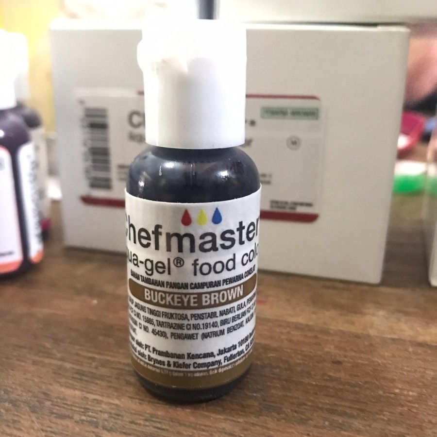 

Pewarna Makanan (Buckeye Brown) Chefmaster Liqua-Gel Food Color 20gr