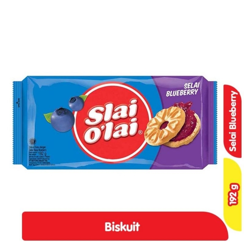 

Slai O'lai Biskuit Sandwich Selai Blueberry isi 192 gram