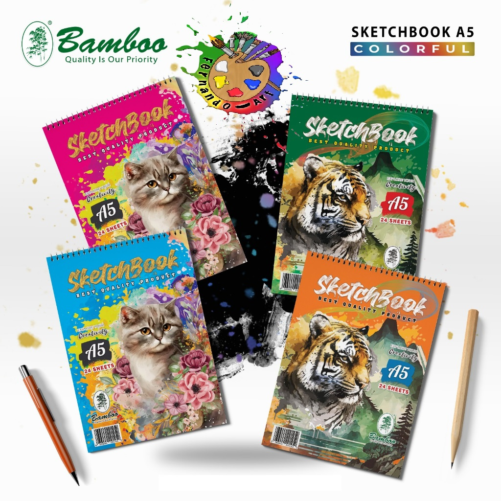 

Bamboo Sketch Book Spiral Ukuran A5