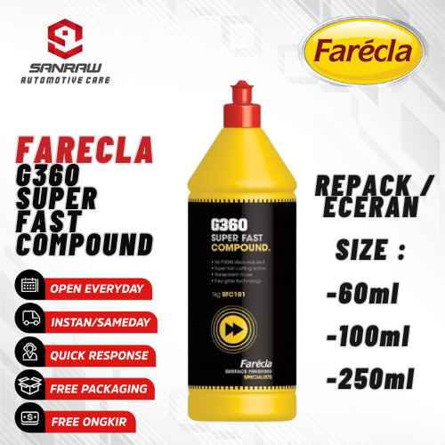 Farecla G360 Super Fast Compound, Kompon Putih Penghilang Goresan Baret Body Motor Mobil