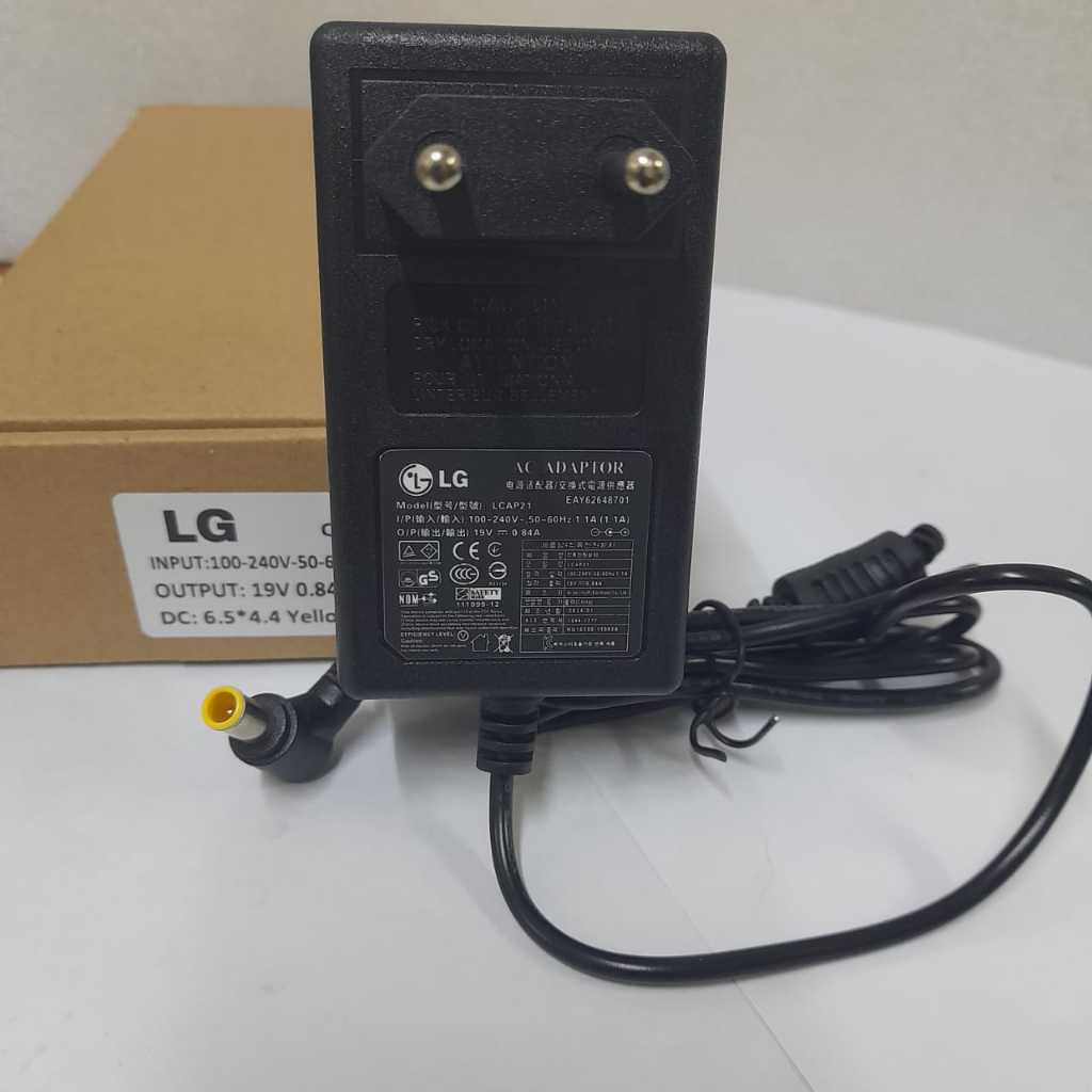 Adaptor Monitor LCD LED LG 19V-0.84A 16EN33S 20EN33S 16EN33SA