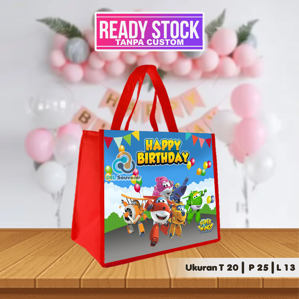 

READY STOCK SIAP KIRIM !! TAS ULTAH ANAK / TAS ULTAH KARAKTER SUPER WINGS / TAS SOUVENIR READY STOCK LANGSUNG KIRIM / TAS SOUVENIR ULANG TAHUN / GOODIE BAG ULTAH / TAS ULANG TAHUN