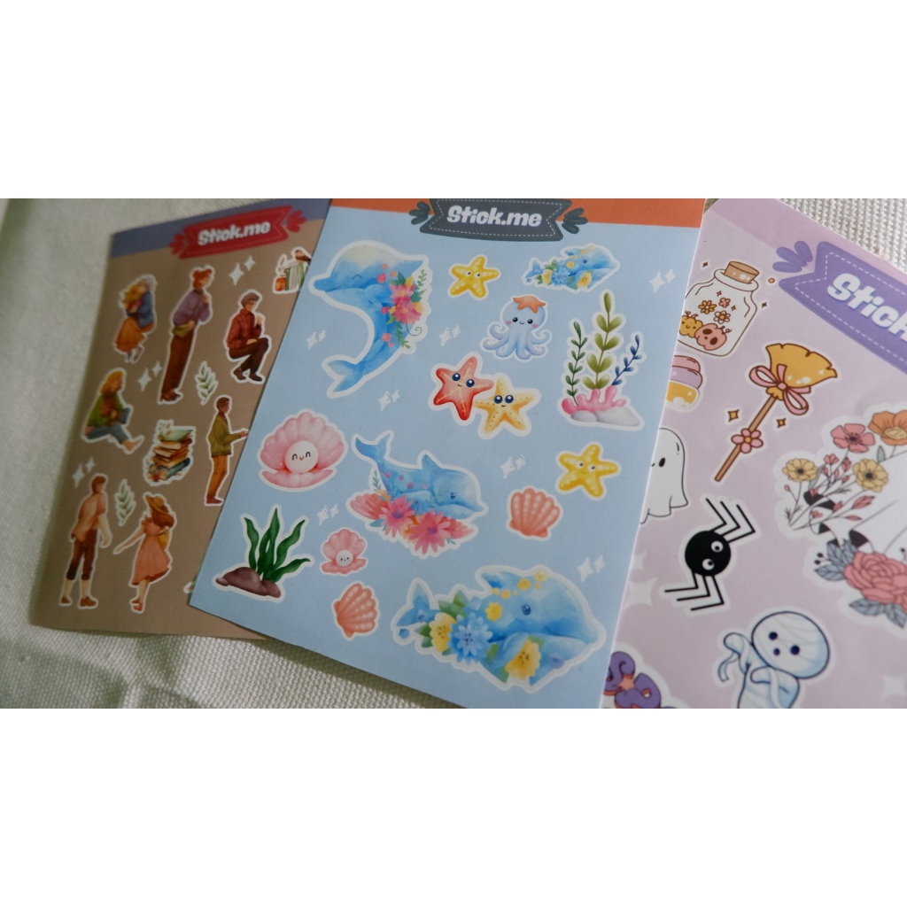 

Dolphin Sticker Sheet / Cute Sticker / Journal Sticker Sheet / Water Proof