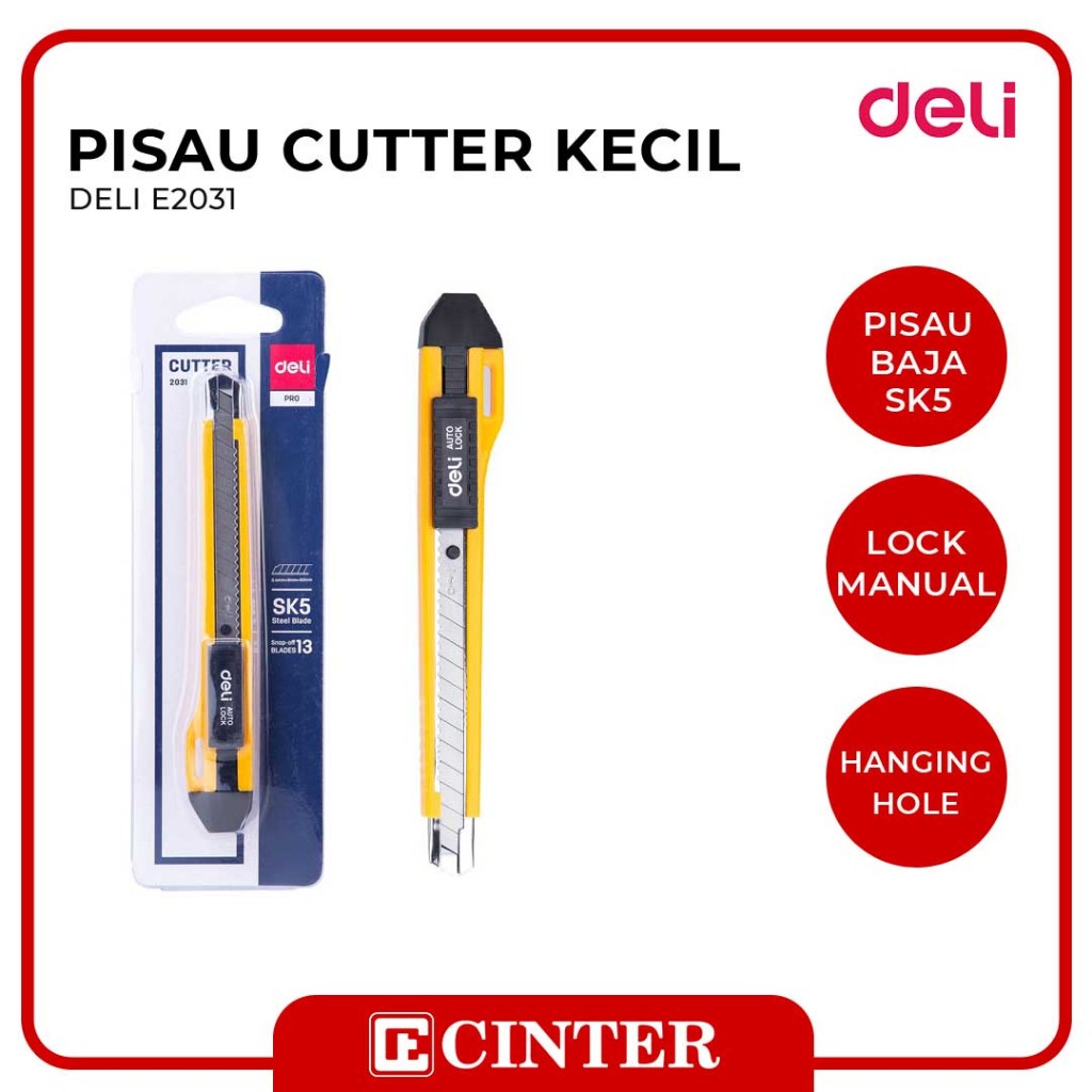 

DELI - CUTTER KECIL / PISAU PEMOTONG / PISAU KECIL E2031