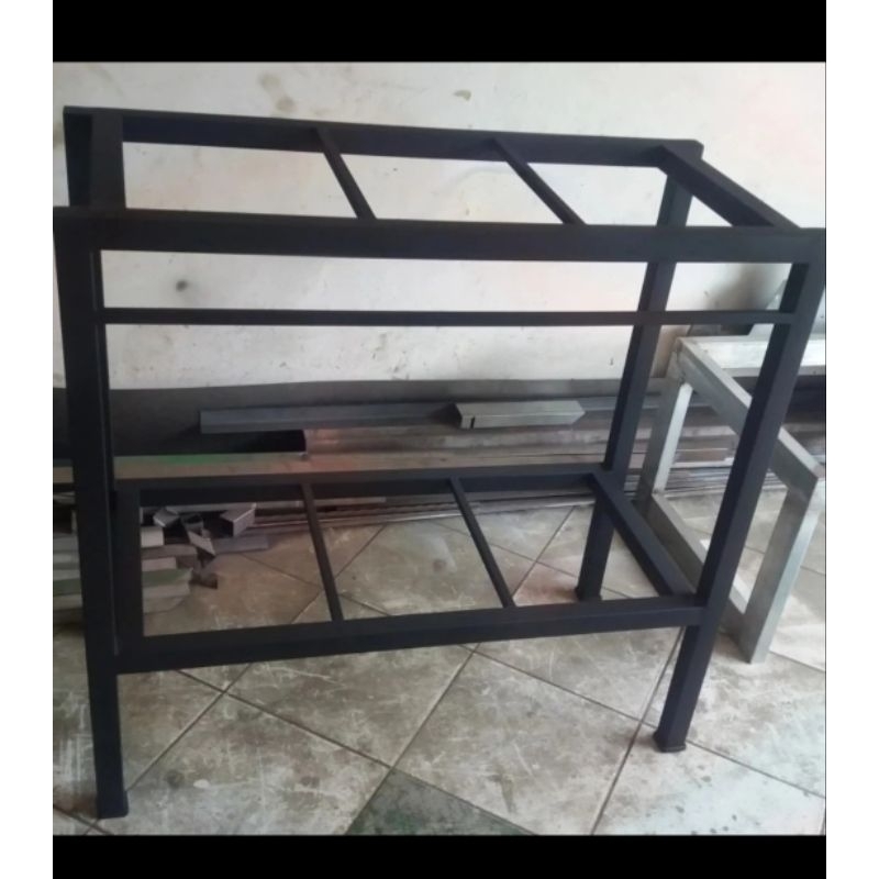 meja aquarium bahan besi hollow 100 cm