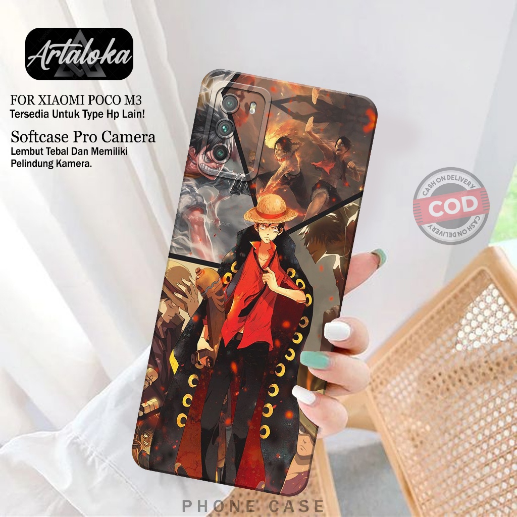 Case Hp Xiaomi Poco M3 Fashion Case Anime Softcase Xiaomi Poco M3 Silikon TPU Pro Camera Casing Xiao