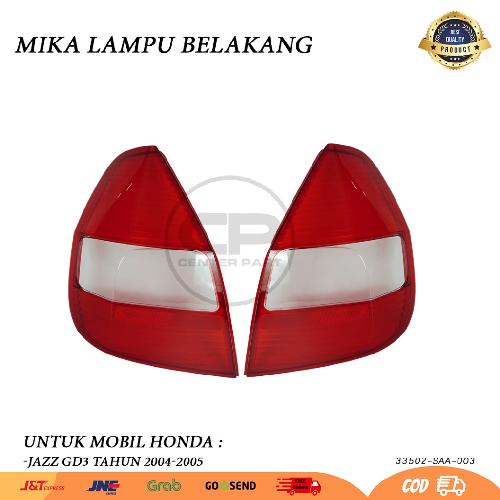 Cover Mika Kaca Lampu Belakang Stop Lamp Tail Lamp Honda Jazz Gd3 2004 2005