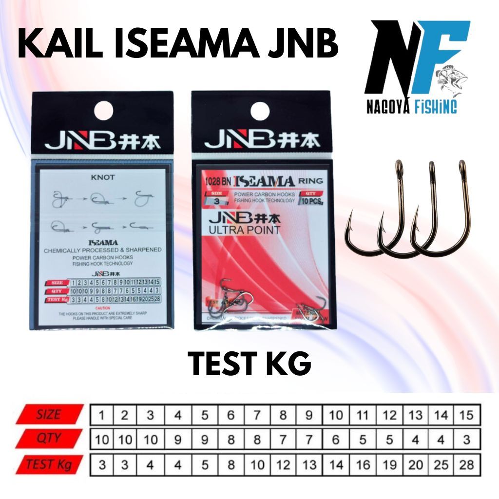 Mata Kail Pancing Carbon JNB Iseama 1028 BN High Karbon Steel Japan Technology Mata Kail Pancing JNB