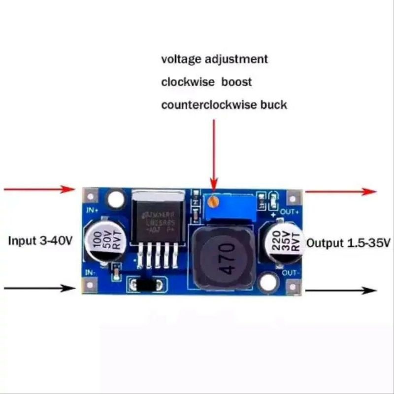 STEP UP DC 3 AMP LM2596 DC-DC ADJUSTABLE STEP DOWN POWER SUPPLY