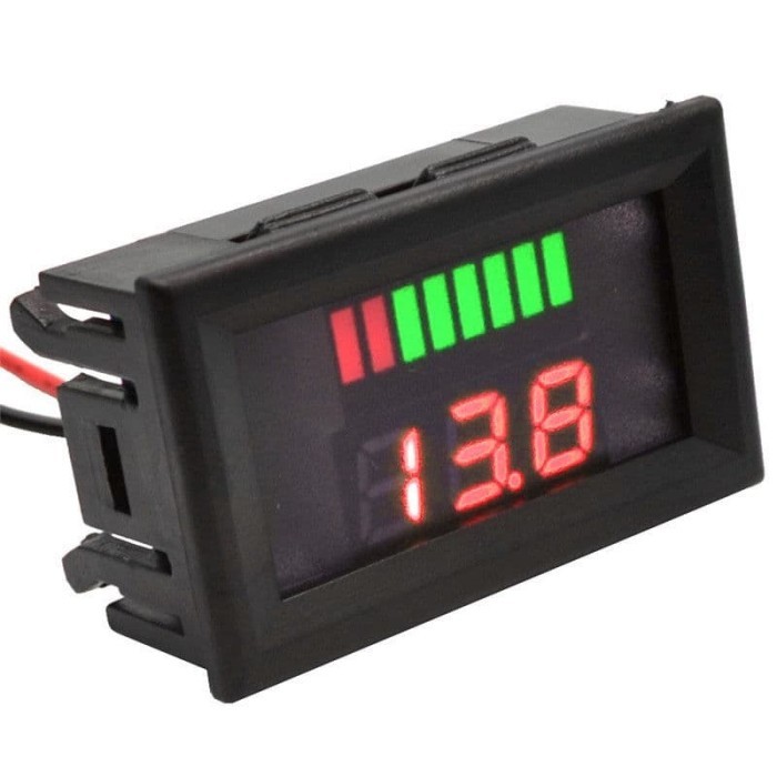 Indikator Baterai 18650/Battery Charger Level Indicator Aki+Voltmeter