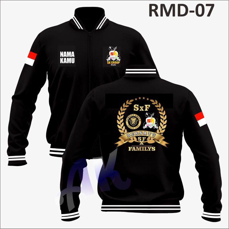 RDM-07 FAMILYS JAKET VARSITY JAKET SK GROUP FAMILYS GROUP BISA KASIH NAMA SENDIRI